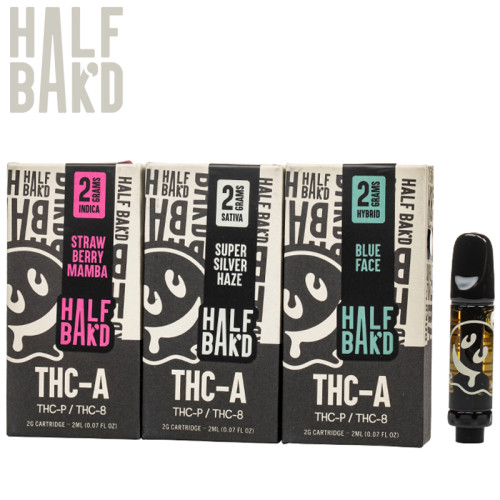 Half Bak'd Delta Vape Cartridge 2gm/5ct/Pk